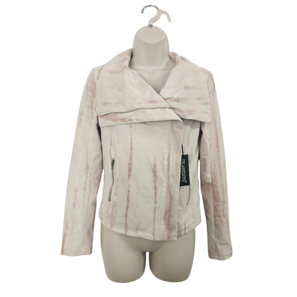 BLANK NYC Faux Suede Moto Jacket Hippie Dippie Pink Size XS NWT - Picture 1 of 10